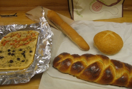 Four different kinds of breads